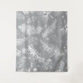 Zweige und Kiefernholz 4 Wandteppich (Vorderseite)