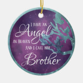 Zweige und Schmetterlinge bilden einen Rahmen für  Keramik Ornament (Vorne)