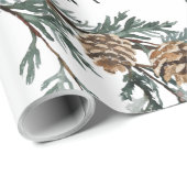 Zweige und Zapfen der blauen Juniperbaume Geschenkpapier (Rolleneckpunkt)