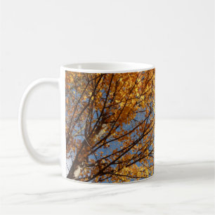 Zweige von Ahornblättern II Orange Herbst Kaffeetasse