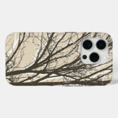 Zweige von Cream Beige Brown White Trees Case-Mate iPhone Hülle (Rückseite (Horizontal))