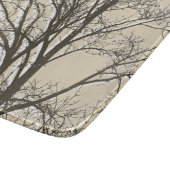 Zweige von Cream Beige Brown White Trees Schneidebrett (Ecke)