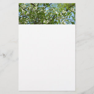 Zweige von Dogwood-Blüten Frühlingsbäume Briefpapier