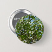 Zweige von Dogwood-Blüten Frühlingsbäume Button (Vorne & Hinten)