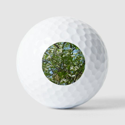 Zweige von Dogwood-Blüten Frühlingsbäume Golfball (Vorderseite)