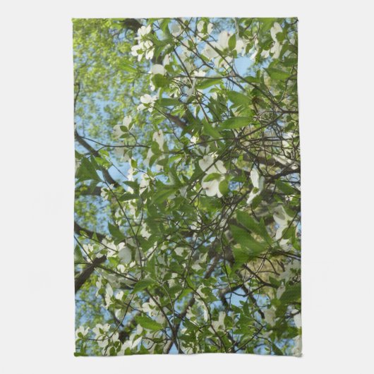 Zweige von Dogwood-Blüten Frühlingsbäume Handtuch (Vertikal)