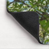 Zweige von Dogwood-Blüten Frühlingsbäume Mousepad (Ecke)