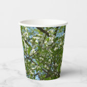 Zweige von Dogwood-Blüten Frühlingsbäume Pappbecher (Vorderseite)
