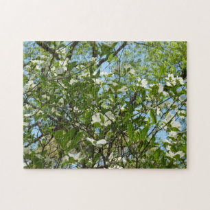 Zweige von Dogwood-Blüten Frühlingsbäume Puzzle
