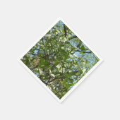 Zweige von Dogwood-Blüten Frühlingsbäume Serviette (Ecke)