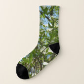Zweige von Dogwood-Blüten Frühlingsbäume Socken (Links - Außen)