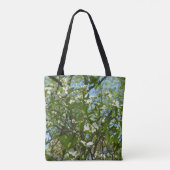 Zweige von Dogwood-Blüten Frühlingsbäume Tasche (Rückseite)