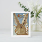 Zweige von Hasen und Wilden Feiertagspostkarte (Stehend Vorderseite)