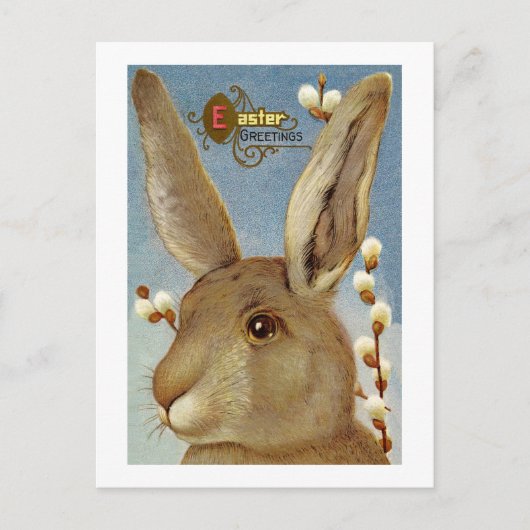 Zweige von Hasen und Wilden Feiertagspostkarte (Vorderseite)