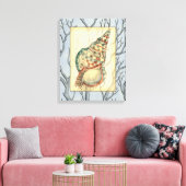 Zweige von Seashell und Bäumen Leinwanddruck (Insitu (Wohnzimmer))