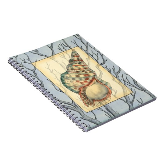 Zweige von Seashell und Bäumen Notizblock (Rechte Seite)