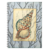 Zweige von Seashell und Bäumen Notizblock (Vorderseite)