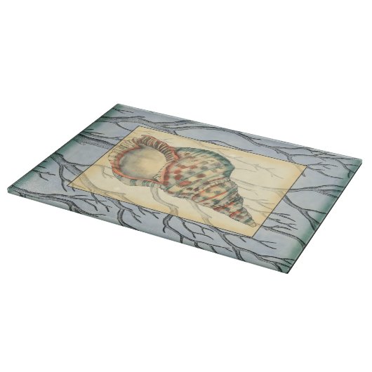 Zweige von Seashell und Bäumen Schneidebrett (Ecke)