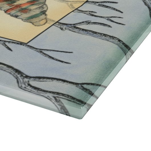 Zweige von Seashell und Bäumen Schneidebrett (Ecke)