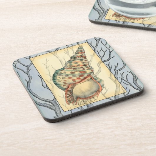 Zweige von Seashell und Bäumen Untersetzer (Linke Seite)