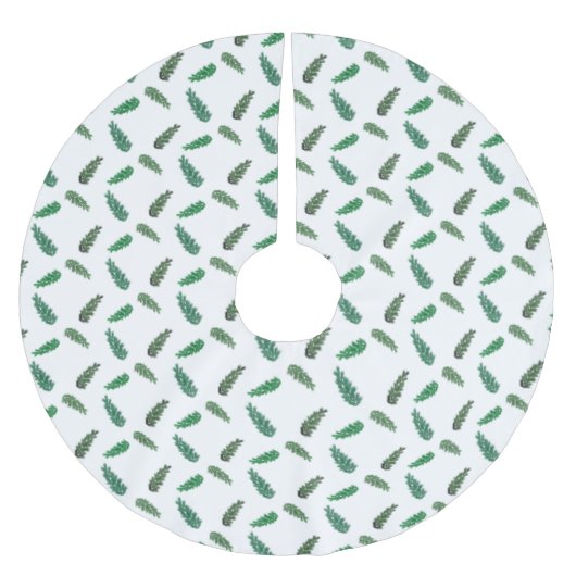 Zweige von Waldkiefern Polyester Weihnachtsbaumdecke (Vorderseite)