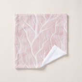 Zweige von weichem Rosa und Creme Badhandtuch Set (Waschlappen)