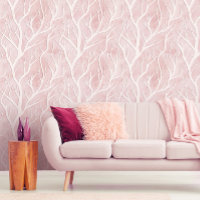 Zweige von weichem Rosa und Creme