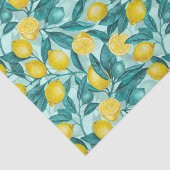 Zweige von Zitronen in blau und gelb Seidenpapier (Ausschnitt)