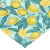 Zweige von Zitronen in blau und gelb Tischdecke (Schrägansicht)