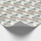 Zweige Wasserfarben-Spruce-Bäume & Goldrausch Geschenkpapier (Ecke)