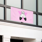 Zweigeile rosa Dreiecksflagge Banner (Äußeres Gebäude)