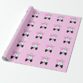 Zweigeile rosa Dreiecksflagge Geschenkpapier (Ungerollt)