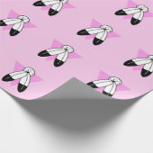 Zweigeile rosa Dreiecksflagge Geschenkpapier (Ecke)