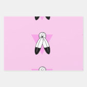 Zweigeile rosa Dreiecksflagge Geschenkpapier Set (Vorderseite)