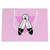 Zweigeile rosa Dreiecksflagge Große Geschenktüte (Vorderseite)