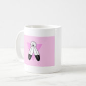 Zweigeile rosa Dreiecksflagge Kaffeetasse (Vorderseite Links)