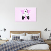 Zweigeile rosa Dreiecksflagge Leinwanddruck (Insitu (Schlafzimmer))