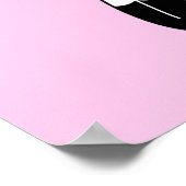 Zweigeile rosa Dreiecksflagge Poster (Ecke)