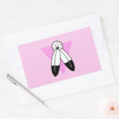 Zweigeile rosa Dreiecksflagge Rechteckiger Aufkleber (Umschlag)