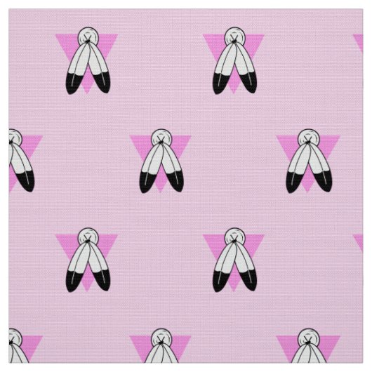 Zweigeile rosa Dreiecksflagge Stoff (Muster)