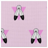 Zweigeile rosa Dreiecksflagge Stoff (Nahaufnahme)