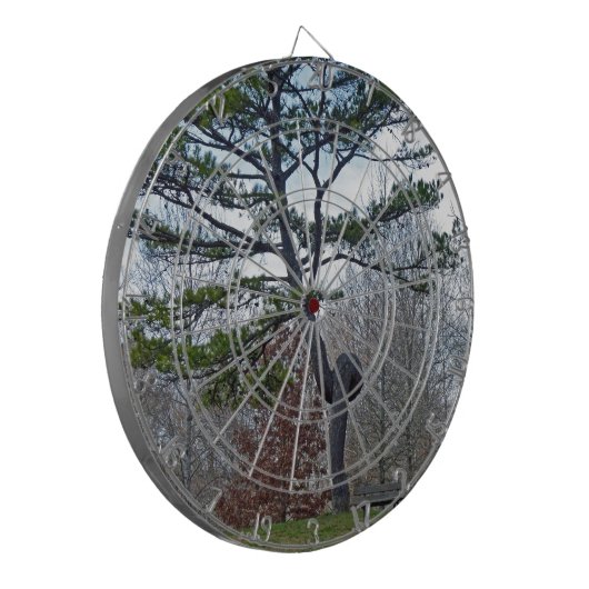 zweigezogener Baum Dartscheibe (Vorderseite Links)