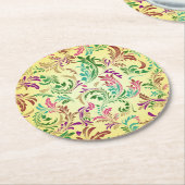 Zweigmuster Design-444555 Runder Pappuntersetzer (Angewinkelt)
