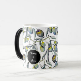 Zweigniederlassung aus Blauem Lila Olive Verwandlungstasse