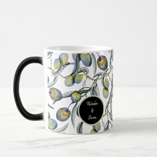 Zweigniederlassung aus Blauem Lila Olive Verwandlungstasse (Links)