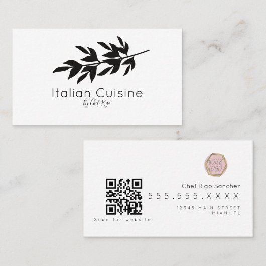 Zweigniederlassung aus dem Schwarzwald Botanischer Visitenkarte (Vorne/Hinten)