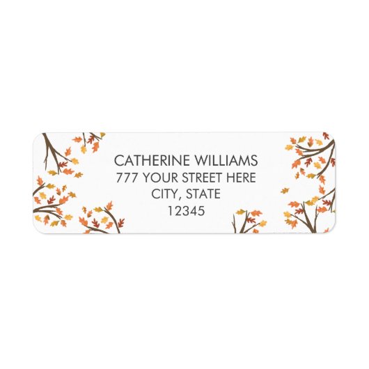 Zweigniederlassung Autum Herbstlaub der weißen Rüc (Vorne)