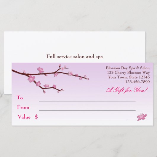 Zweigniederlassung Cherry Blossom, Geschenkgutsche (Vorne/Hinten)