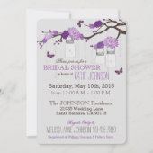 Zweigniederlassung Dahlia Blume Modernes Brautpart Einladung (Vorderseite)