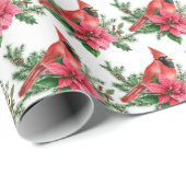 Zweigniederlassung des Weihnachtsroten Kardinals B Geschenkpapier (Rolleneckpunkt)